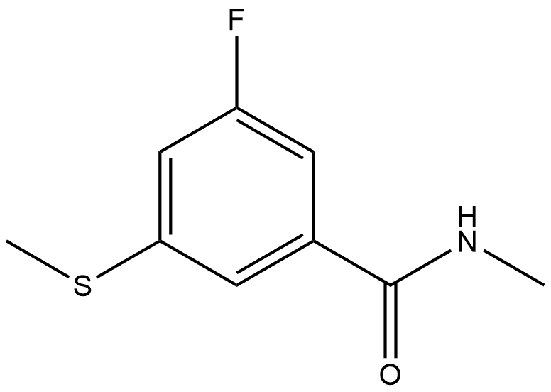 3-Fluoro-N-methyl-5-(methylthio)benzamide 结构式