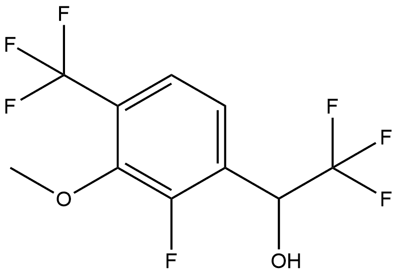 2,2,2-Trifluoro-1-(2-fluoro-3-methoxy-4-(trifluoromethyl)phenyl)ethanol Structure