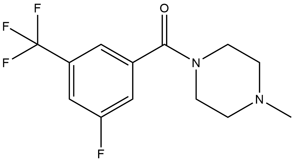 (3-Fluoro-5-(trifluoromethyl)phenyl)(4-methylpiperazin-1-yl)methanone 化学構造式