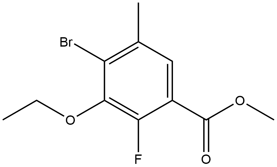 Methyl 4-bromo-3-ethoxy-2-fluoro-5-methylbenzoate Structure