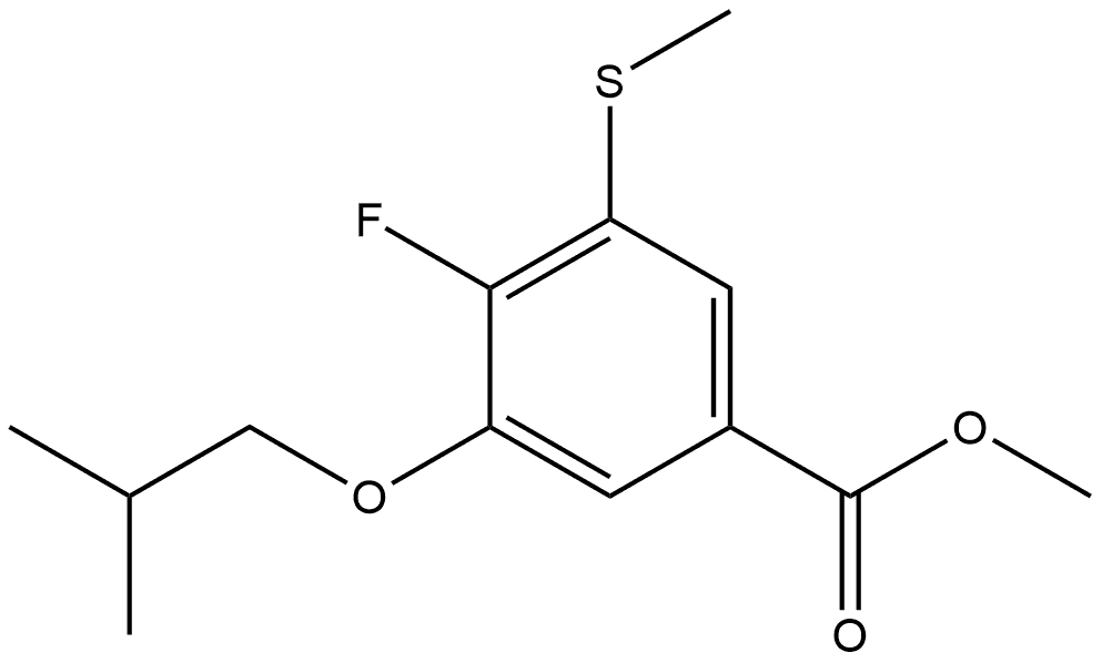 Methyl 4-fluoro-3-isobutoxy-5-(methylthio)benzoate Structure