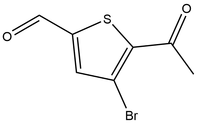 5-乙酰基-4-溴噻吩-2-甲醛, 2918967-81-2, 结构式