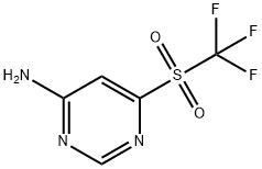 6-((Trifluoromethyl)sulfonyl)pyrimidin-4-amine 化学構造式