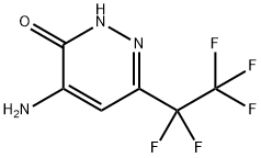 4-Amino-6-(perfluoroethyl)pyridazin-3(2H)-one Struktur