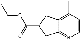 5H-Cyclopenta[b]pyridine-6-carboxylic acid, 6,7-dihydro-4-methyl-, ethyl ester Struktur