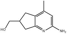 5H-Cyclopenta[b]pyridine-6-methanol, 2-amino-6,7-dihydro-4-methyl- Structure