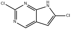 2,6-Dichloro-7H-pyrrolo[2,3-d]pyrimidine 化学構造式