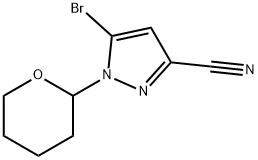 5-Bromo-1-(tetrahydro-2H-pyran-2-yl)-1H-pyrazole-3-carbonitrile Structure