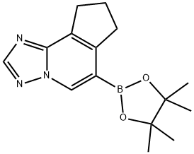 6-(4,4,5,5-Tetramethyl-1,3,2-dioxaborolan-2-yl)-8,9-dihydro-7H-cyclopenta[c][1,2,4]triazolo[1,5-a]pyridine Structure