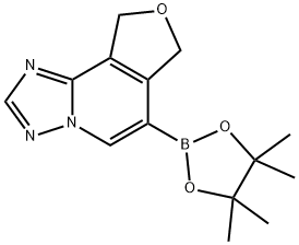 6-(4,4,5,5-四甲基-1,3,2-二氧硼杂环戊烷-2-基)-7,9-二氢呋喃并[3,4-C][1,2,4]三唑并[1,5-A]吡啶, 2919363-74-7, 结构式