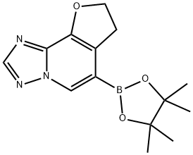 6-(4,4,5,5-Tetramethyl-1,3,2-dioxaborolan-2-yl)-7,8-dihydrofuro[2,3-c][1,2,4]triazolo[1,5-a]pyridine Struktur
