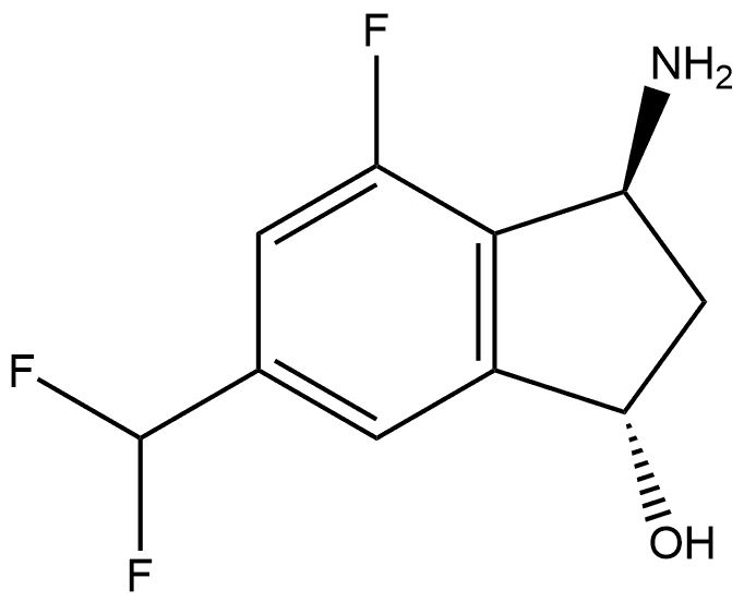 (1S,3S)-3-Amino-6-(difluoromethyl)-4-fluoro-2,3-dihydro-1H-inden-1-ol Structure