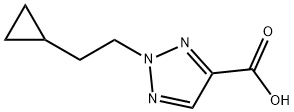 2-(2-环丙基乙基)-2H-1,2,3-三唑-4-羧酸,2920302-18-5,结构式