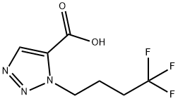 1-(4,4,4-Trifluorobutyl)-1H-1,2,3-triazole-5-carboxylic acid 化学構造式
