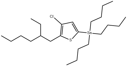 Stannane, tributyl[4-chloro-5-(2-ethylhexyl)-2-thienyl]- Struktur