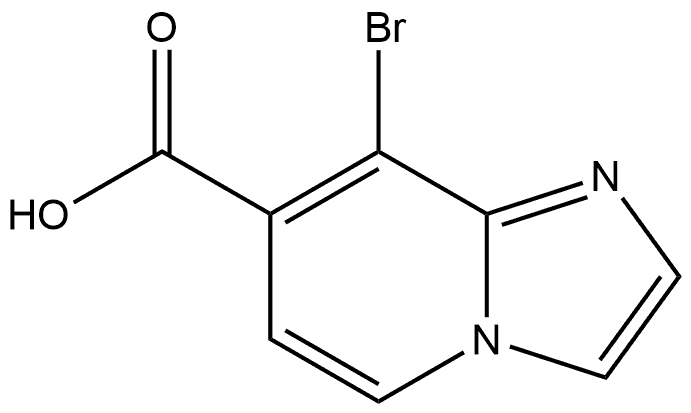 Imidazo[1,2-a]pyridine-7-carboxylic acid, 8-bromo- Structure