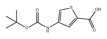 2-Thiophenecarboxylic acid, 4-[[(1,1-dimethylethoxy)carbonyl]amino]- Structure