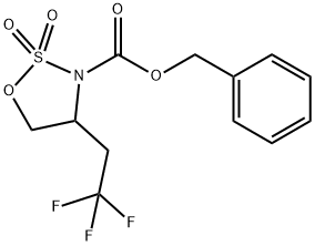 4-(2,2,2-三氟乙基)-1,2,3-氧杂噻唑烷-3-羧酸苄酯2,2-二氧化物,2920749-33-1,结构式