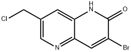 1,5-Naphthyridin-2(1H)-one, 3-bromo-7-(chloromethyl)- Structure