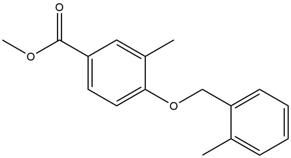 methyl 3-methyl-4-((2-methylbenzyl)oxy)benzoate Structure