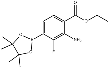Ethyl 2-amino-3-fluoro-4-(4,4,5,5-tetramethyl-1,3,2-dioxaborolan-2-yl)benzoate|2-氨基-3-氟-4-(4,4,5,5-四甲基-1,3,2-二噁硼烷-2-基)苯甲酸乙酯