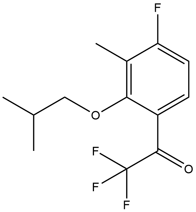 2,2,2-trifluoro-1-(4-fluoro-2-isobutoxy-3-methylphenyl)ethanone Structure