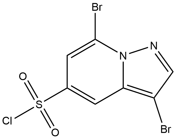 Pyrazolo[1,5-a]pyridine-5-sulfonyl chloride, 3,7-dibromo- Structure
