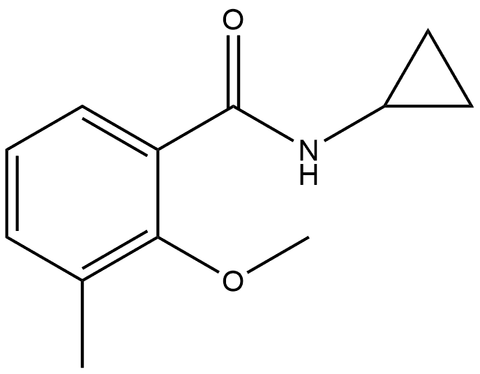 N-cyclopropyl-2-methoxy-3-methylbenzamide 结构式