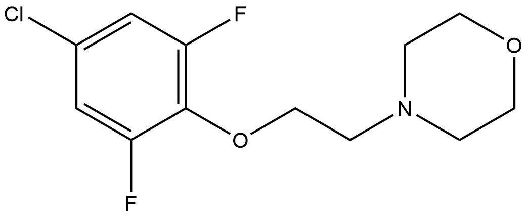 4-(2-(4-chloro-2,6-difluorophenoxy)ethyl)morpholine 结构式