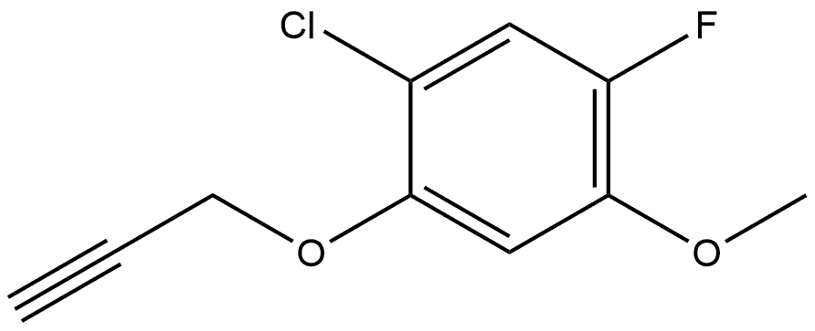 1-chloro-5-fluoro-4-methoxy-2-(prop-2-yn-1-yloxy)benzene 化学構造式