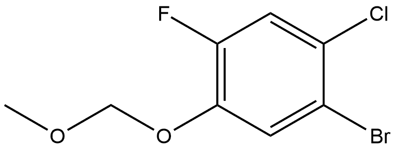 1-bromo-2-chloro-4-fluoro-5-(methoxymethoxy)benzene 化学構造式