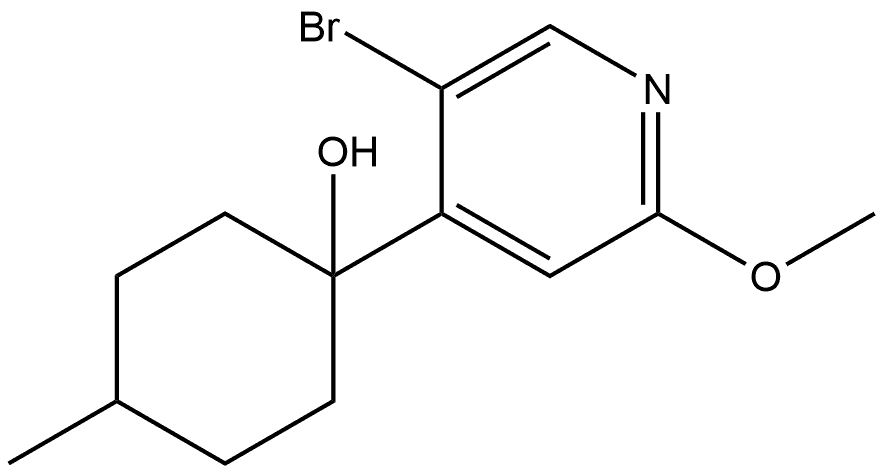 1-(5-bromo-2-methoxypyridin-4-yl)-4-methylcyclohexanol Structure