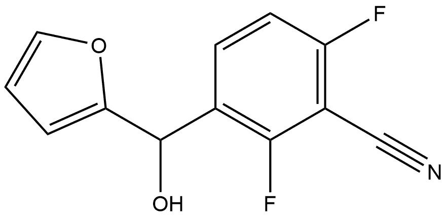 2,6-difluoro-3-(furan-2-yl(hydroxy)methyl)benzonitrile Structure