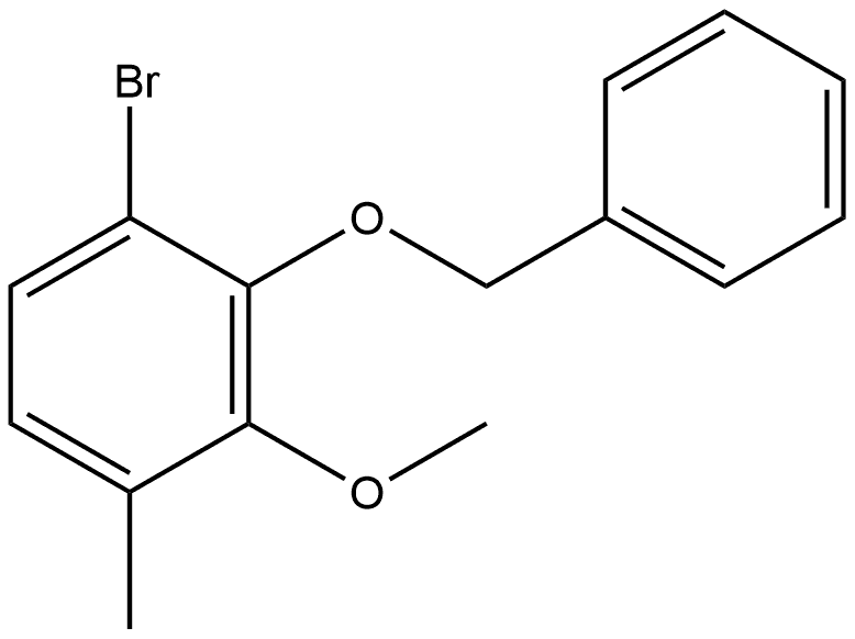 2-(benzyloxy)-1-bromo-3-methoxy-4-methylbenzene Struktur