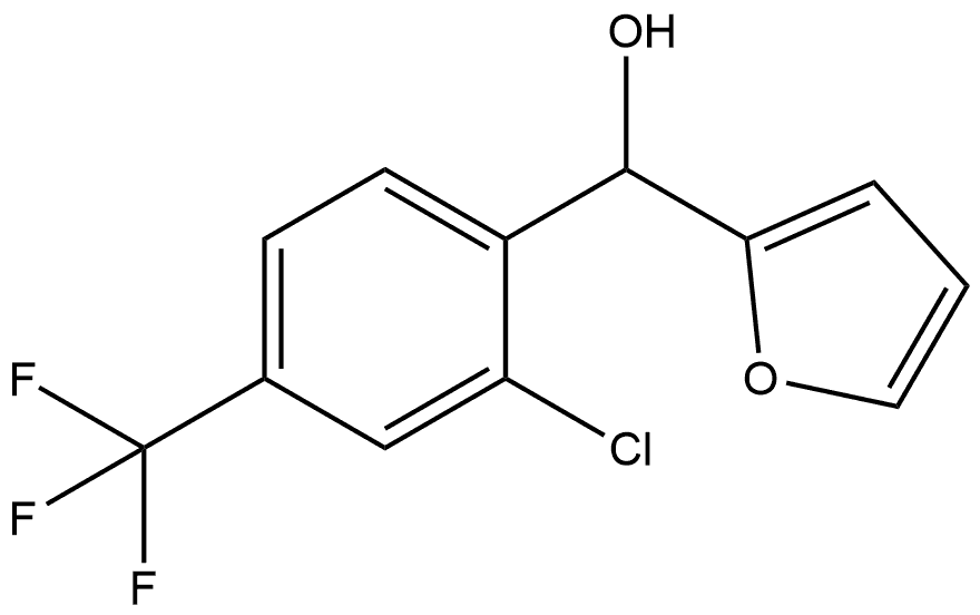 (2-chloro-4-(trifluoromethyl)phenyl)(furan-2-yl)methanol Struktur