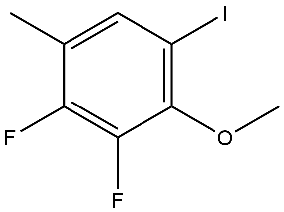 2,3-difluoro-5-iodo-4-methoxy-1-methylbenzene Struktur