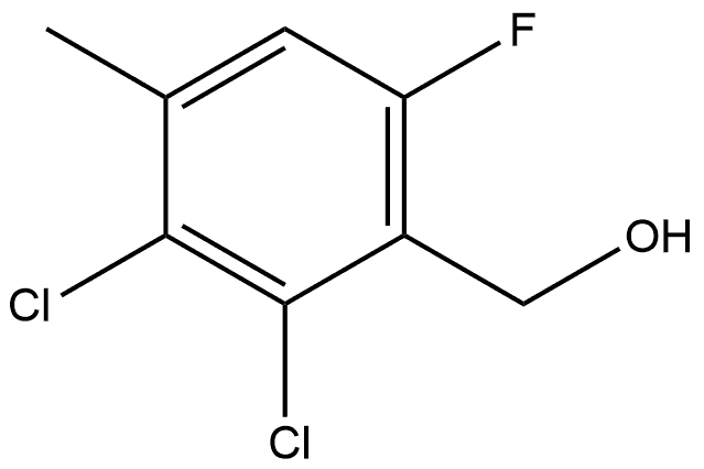 (2,3-dichloro-6-fluoro-4-methylphenyl)methanol 化学構造式