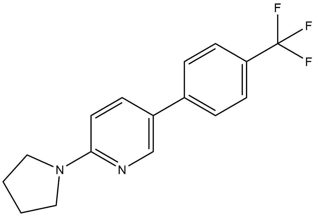 2-(pyrrolidin-1-yl)-5-(4-(trifluoromethyl)phenyl)pyridine Structure