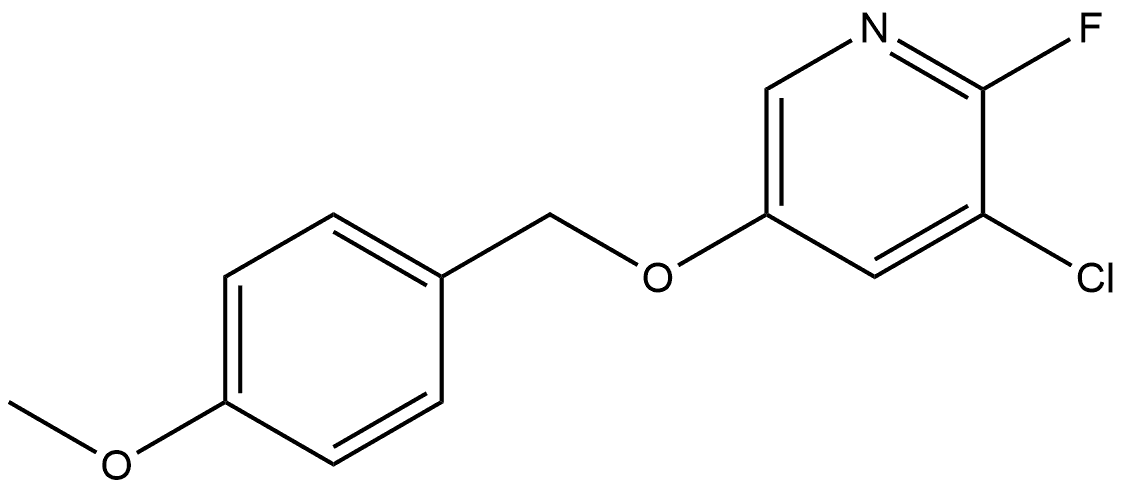 3-chloro-2-fluoro-5-((4-methoxybenzyl)oxy)pyridine Struktur