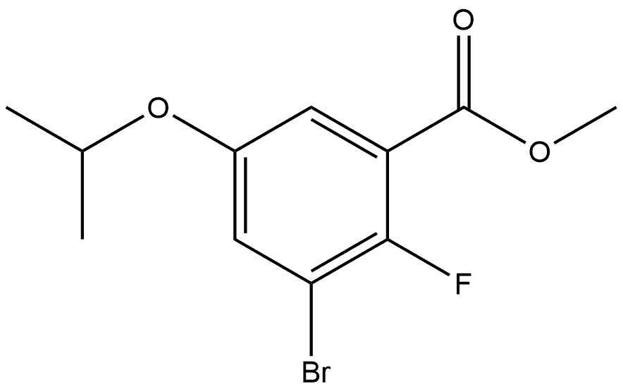 methyl 3-bromo-2-fluoro-5-isopropoxybenzoate 化学構造式