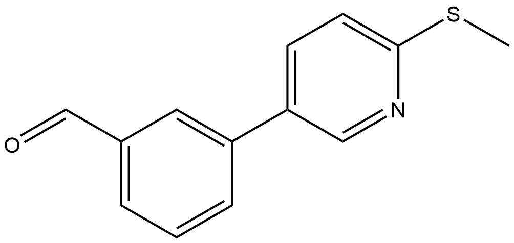 3-(6-(methylthio)pyridin-3-yl)benzaldehyde Structure