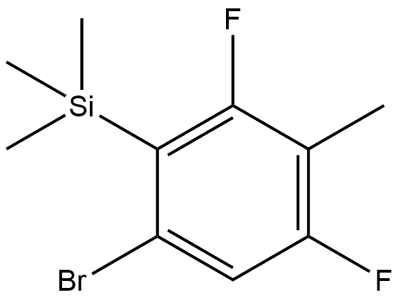 (6-bromo-2,4-difluoro-3-methylphenyl)trimethylsilane 结构式