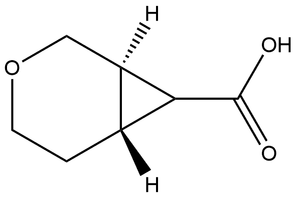 3-Oxabicyclo[4.1.0]heptane-7-carboxylic acid, (1R,6R)-rel- Struktur
