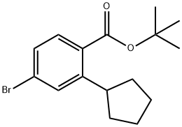 tert-Butyl 4-bromo-2-cyclopentylbenzoate 化学構造式