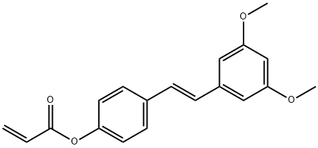 4-(3,5-二甲氧基苯乙烯基)苯基丙烯酸酯,2922862-13-1,结构式