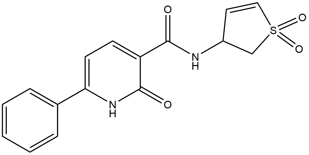 N-(1,1-dioxido-2,3-dihydrothiophen-3-yl)-2-oxo-6-phenyl-1,2-dihydropyridine-3-carboxamide Structure