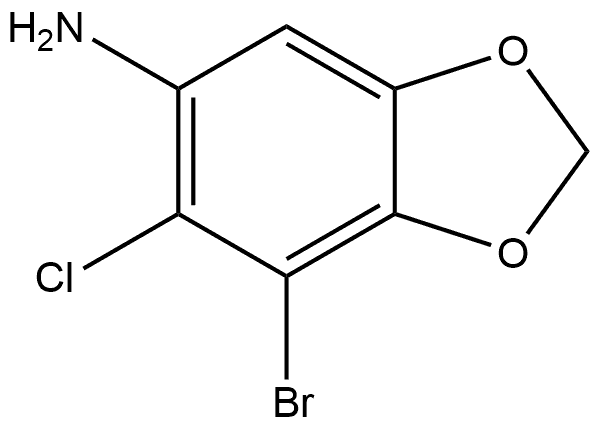 1,3-Benzodioxol-5-amine, 7-bromo-6-chloro- Structure