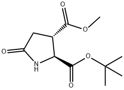 2,3-Pyrrolidinedicarboxylic acid, 5-oxo-, 2-(1,1-dimethylethyl) 3-methyl ester, (2S,3S)- Structure