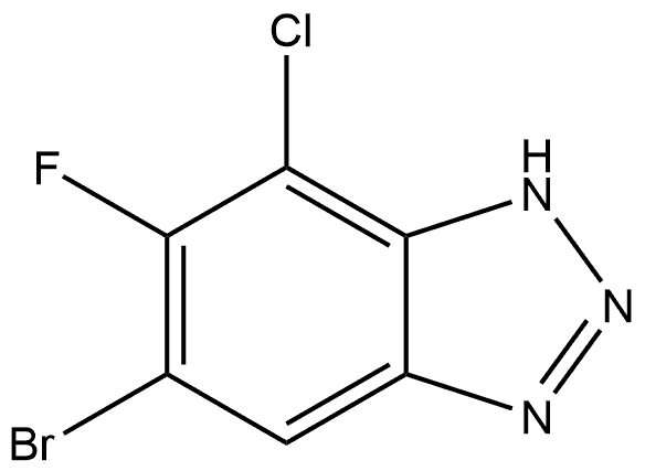 1H-Benzotriazole, 5-bromo-7-chloro-6-fluoro- Structure