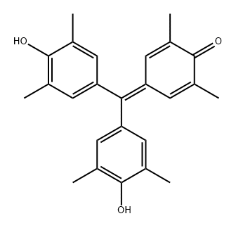 2,5-Cyclohexadien-1-one, 4-[bis(4-hydroxy-3,5-dimethylphenyl)methylene]-2,6-dimethyl- 结构式